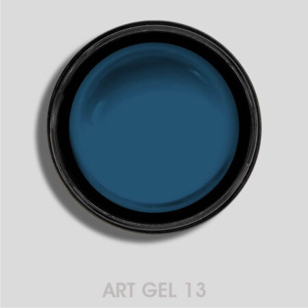 Gel Art Azul Octano 13 de 5 ml, ideal para nail art profesional con alta pigmentación y acabado duradero.