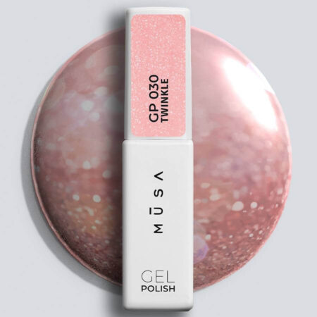 Esmalte Semipermanente TWINKLE 030 Rosa perla con Microglitter diseñado para una cobertura perfecta y un brillo duradero