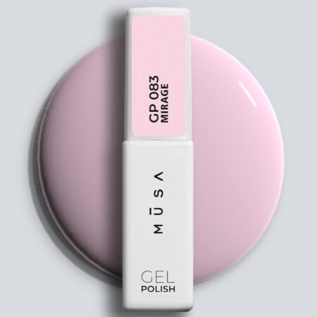 Esmalte Semipermanente 083 Mirage en tono rosa cuarzo con un acabado elegante y sofisticado.