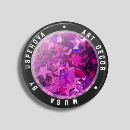 Purpurina Holo Star Violeta en forma de estrella para nail art profesional