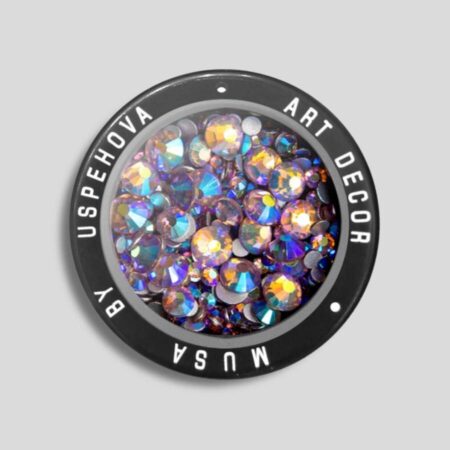 Strass Amethyst AB Mix en color amatista para decoración de uñas y nail art profesional.