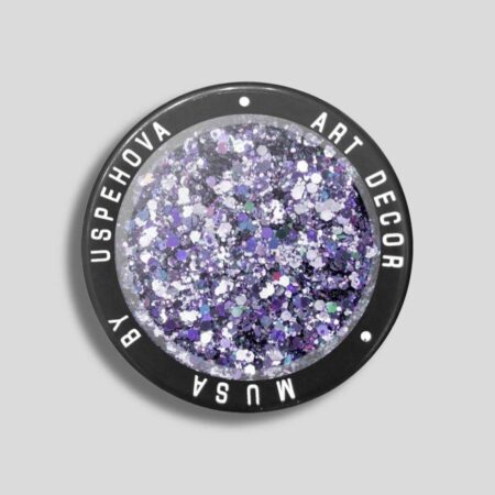 Decoraciones para uñas Kosmos Violeta - glitter violeta con efecto brillante para nail art.