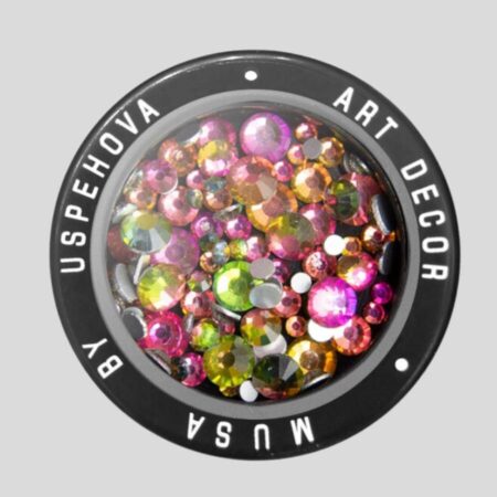 Strass Rainbow Mix multicolor con efecto arcoíris para decoración de uñas y nail art profesional.