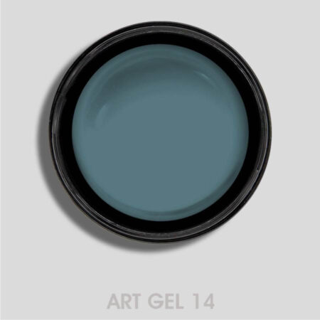 Art Gel Aegean Teal 14 para nail art en color teal, ideal para diseños precisos y duraderos.