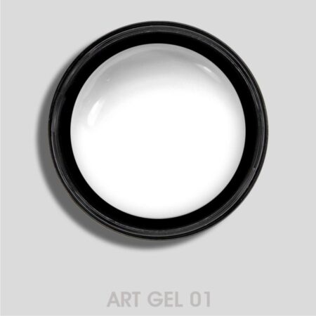 Art Gel Pure White 01 de MUSA: gel blanco para nail art sin capa de dispersión y de alta pigmentación.