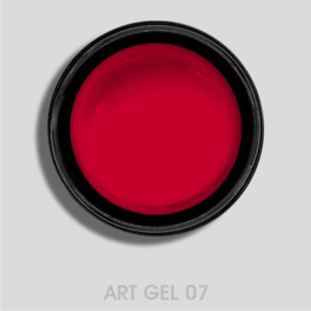 Art Gel Rojo Escarlata 07, gel rojo brillante y vibrante para manicuras sofisticadas y de larga duración.