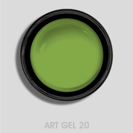 Art Gel Verde Oliva 20, gel profesional ideal para manicuras elegantes y sofisticadas.