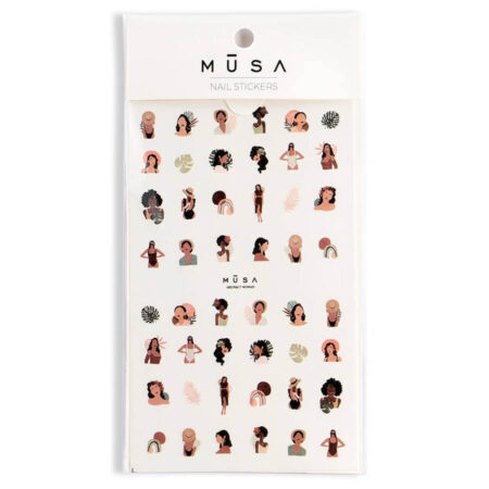 Nail Stickers Abstractal Woman al agua de MUSA Nails, ideales para decoraciones artísticas y elegantes.
