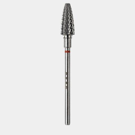 Fresa de Carbono Cono 34 Roja para la eliminación precisa de gel y gel acrílico, compatible con la mayoría de cortadores.