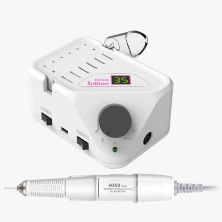 Torno Micromotor SAESHIN Brillian B350 con 40.000 RPM y 60W de potencia para manicura profesional. Con pantalla digital