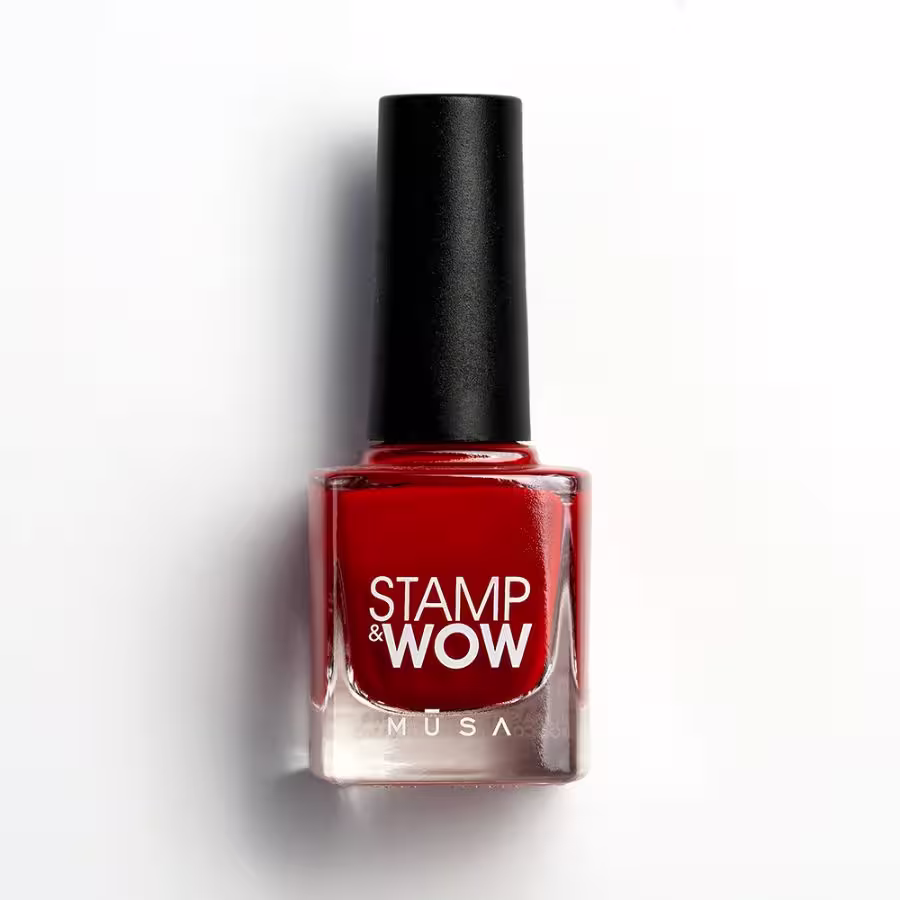 Esmalte Stamp&Wow rosa palo de alta pigmentación para técnica de stamping, disponible en 32 colores