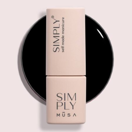 Esmalte gel semipermanente negro SP001 Simply Musa – 8 ml