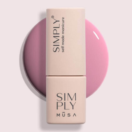 Gel semipermanente rosa flamenco sin HEMA Simply Musa SP010 de 8 ml