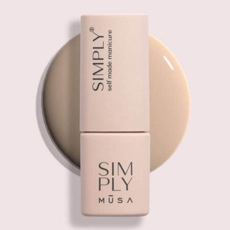 Gel semipermanente rosa salmón sin HEMA Simply Musa SP015 de 8 ml