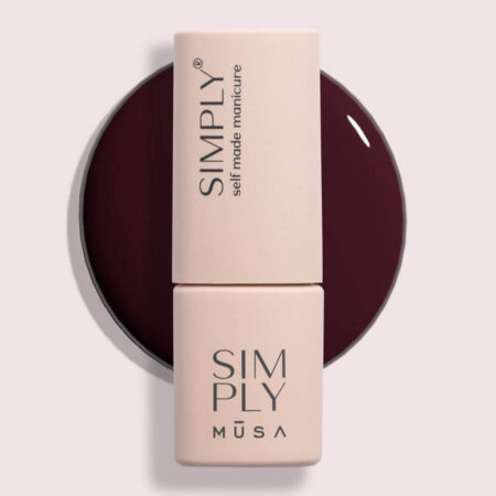 Gel semipermanente color sangría sin HEMA Simply Musa SP019 de 8 ml