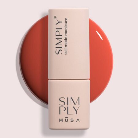 Gel semipermanente rojo escarlata sin HEMA Simply Musa SP024 de 8 ml