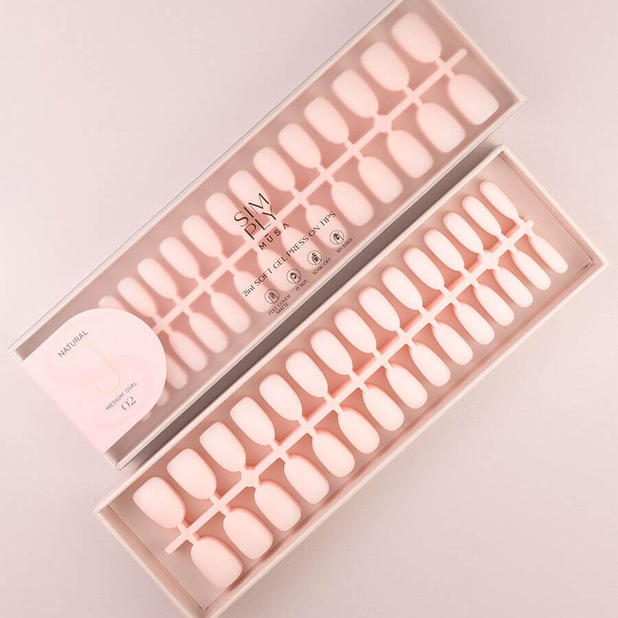 Tips Soft Gel Oval Blush - 240 unidades