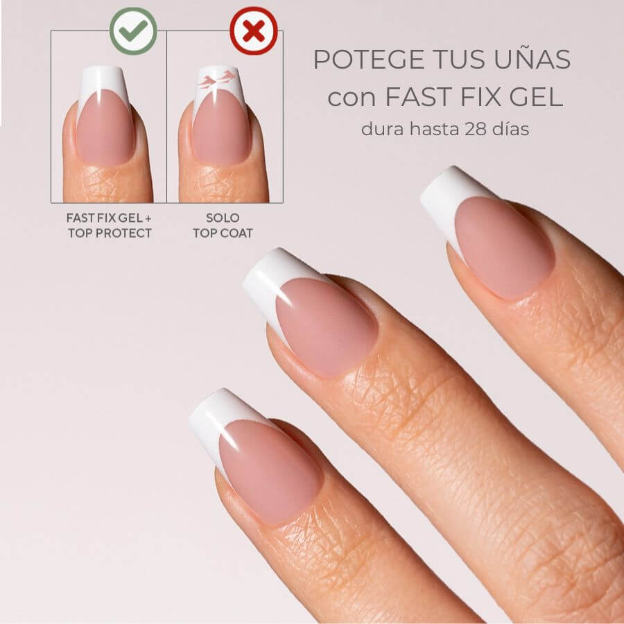 Tips Soft Gel Press On French Coffin Corta 01 Nude - 240 unidades