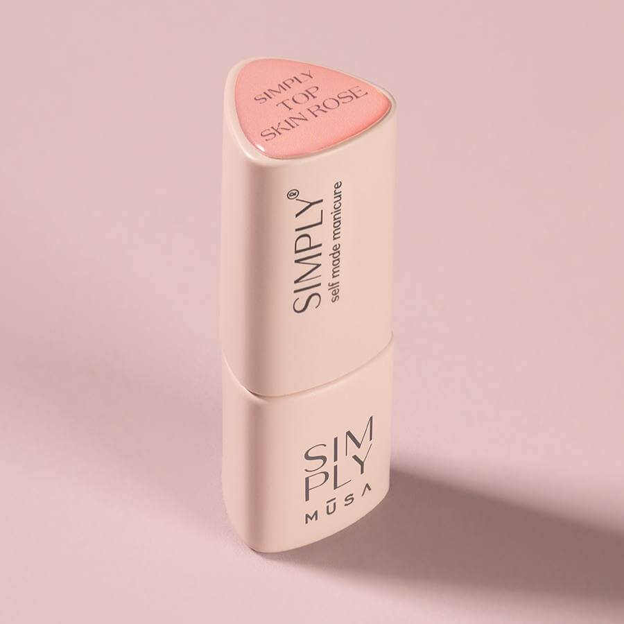 Top Skin Rose Musa – Top coat nude rosado brillante y duradero