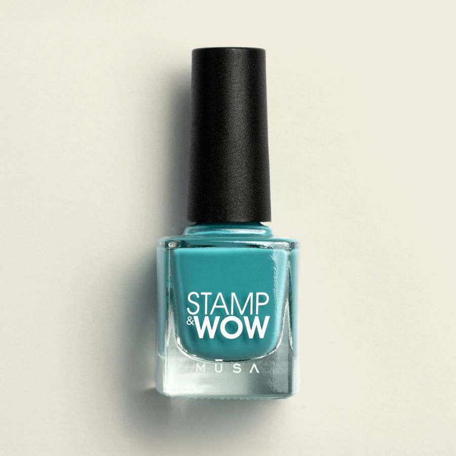 esmalte de secado rápido para nail art stamping azul verdoso