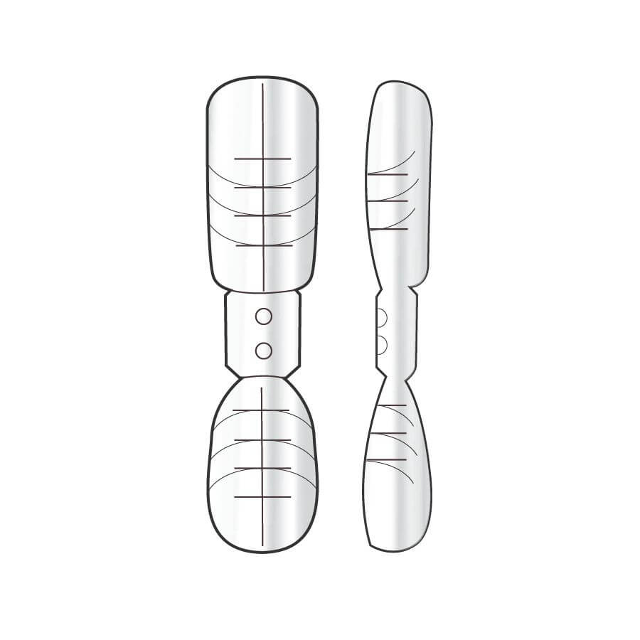 Dual Form Oval Corta – Cuadrada 2 en 1 con 120 moldes reutilizables para reconstrucción de uñas profesional.