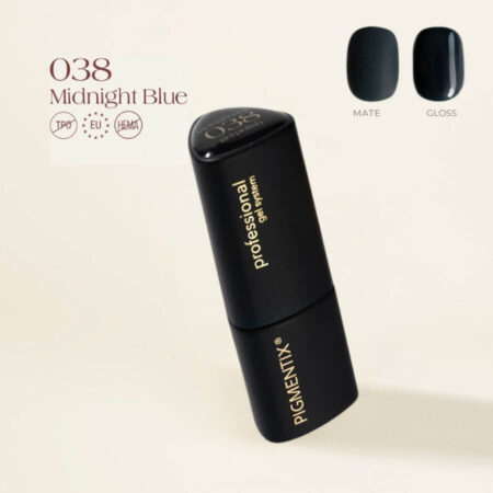 Pigmentix® Esmalte Semipermanente Midnight Blue 038 – Azul Medianoche Ultra Pigmentado