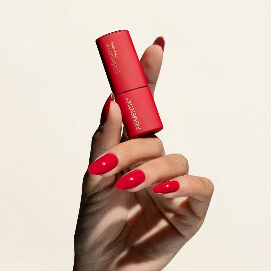 Pigmentix® Esmalte Semipermanente Cherry Flame 006 – Rojo Cereza Intenso y Ultra Pigmentado