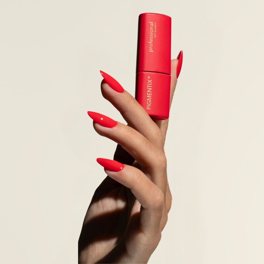 Pigmentix® Esmalte Semipermanente Red Coral 010 – Rojo Coral Ultra Pigmentado