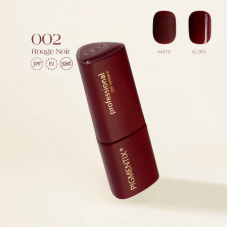 Gel Polish Pigmentix® Rouge Noir 002 – Esmalte semipermanente ultra pigmentado y duradero