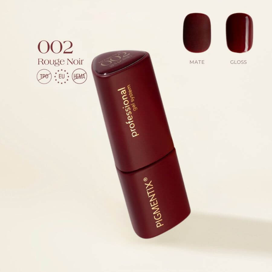 Pigmentix® Esmalte Semipermanente Rouge Noir 002 - Rojo Oscuro