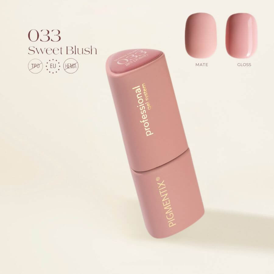 Pigmentix® Esmalte Semipermanente Sweet Blush 033 – Rosa Dulce Ultra Pigmentado
