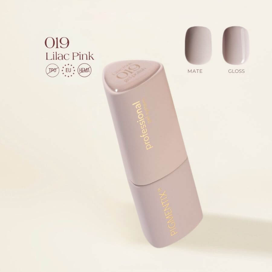 Pigmentix® Esmalte Semipermanente Lilac Pink 019 – Rosa Lila Suave y Ultra Pigmentado