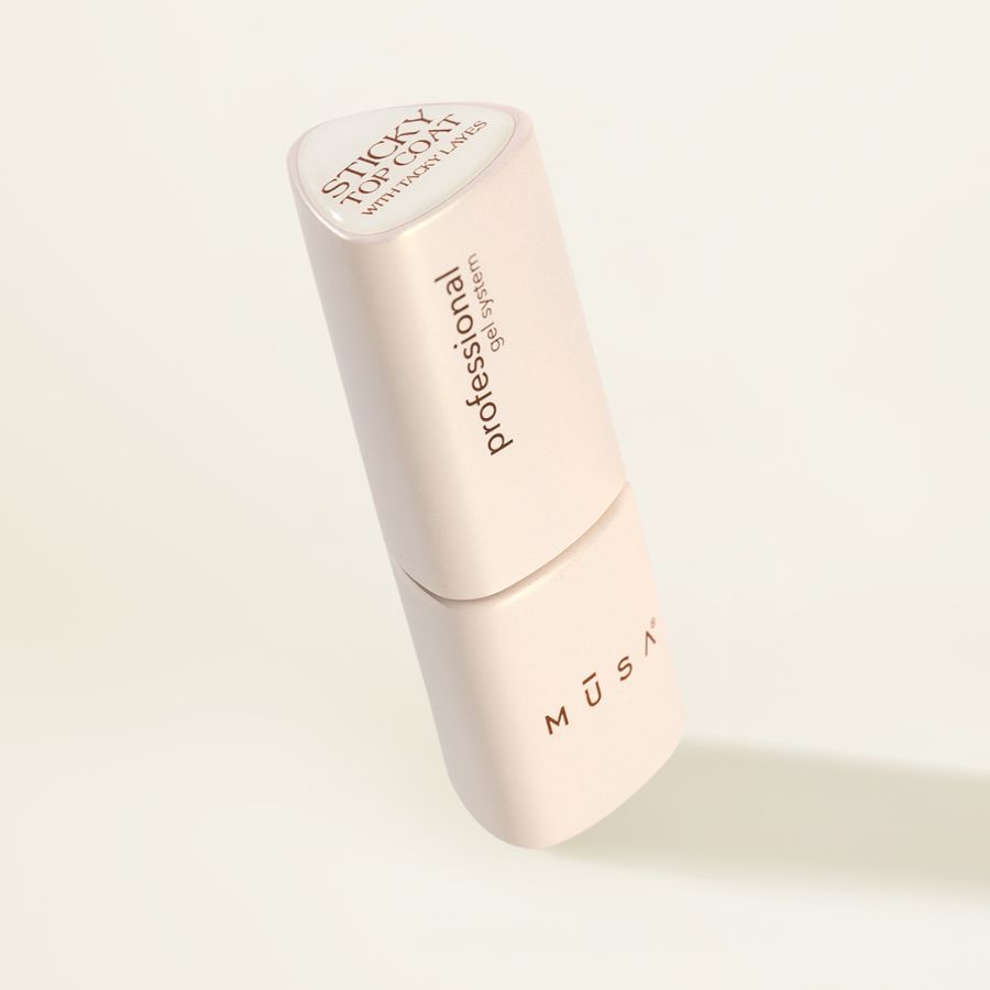 Sticky Top Coat MUSA Nails con capa de dispersión y acabado brillante
