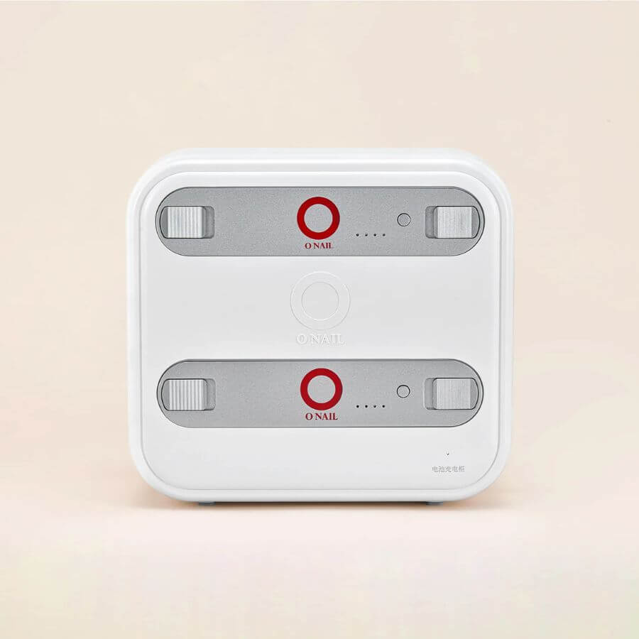 Base de carga O’Nail para 2 baterías de lámpara de uñas IA, carga rápida e inteligente, diseño portátil y fácil de usar para mantener la lámpara operativa.