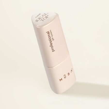 Ideal Top Clear MUSA NAILS, top coat transparente extra brillante, efecto glossy duradero, fórmula no wipe y aplicación profesional sin rayas.
