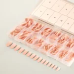 Caja organizadora de tips acrílicas Natural Cover Nude por tallas, Musa Nails
