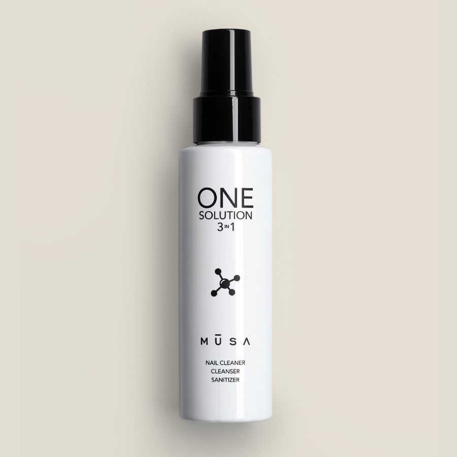 One Solution 3 en 1 100 ml solvente multiuso profesional para uñas con spray desengrasante HEMA free