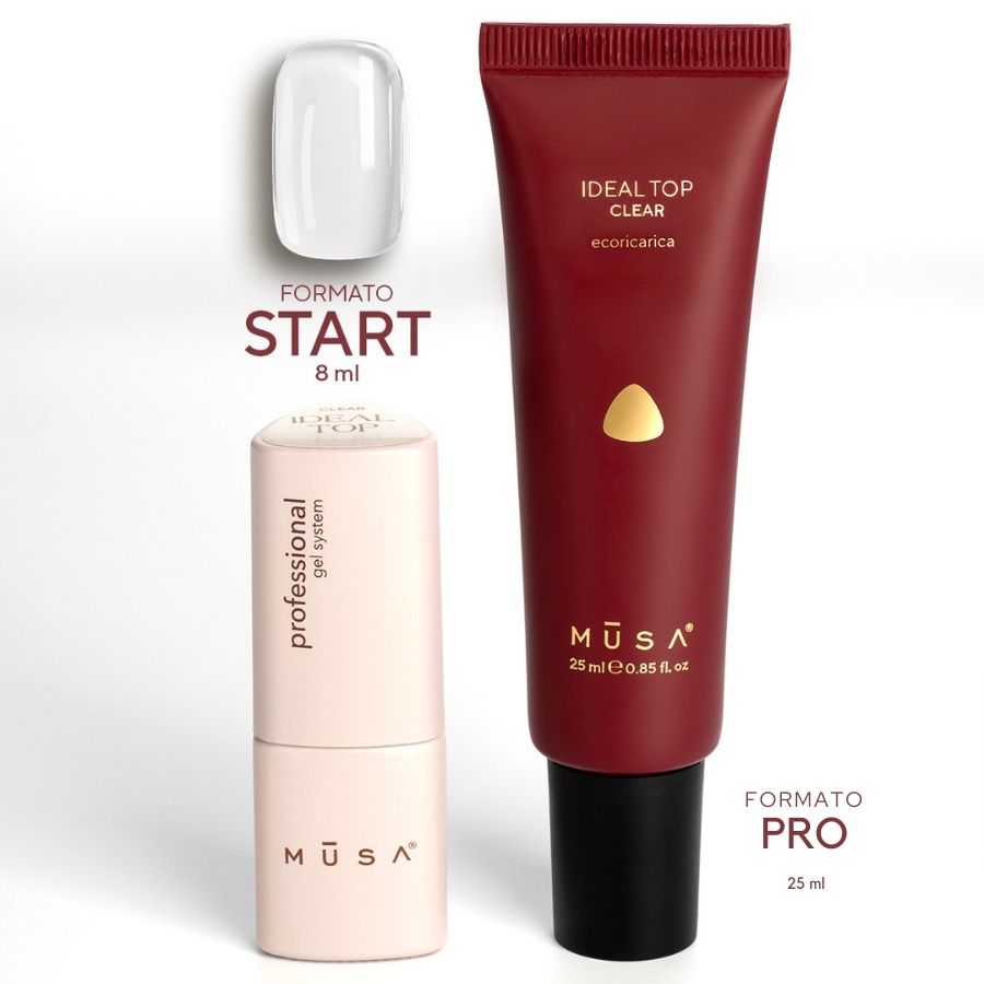 ideal top clear top coat transparente extra brillante no wipe 8 ml recarga 25 ml