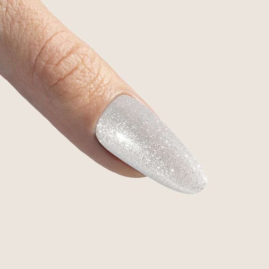 Gel Semipermanente Glitter Blanco Perla con microglitter para manicuras y nail art profesional