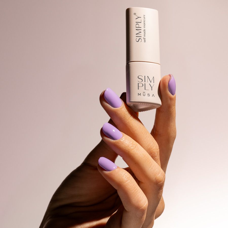 gel semipermanente lavanda uñas larga duración