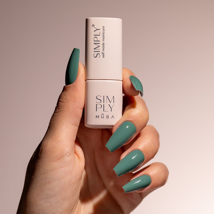 gel semipermanente verde salvia uñas profesional brillo duradero