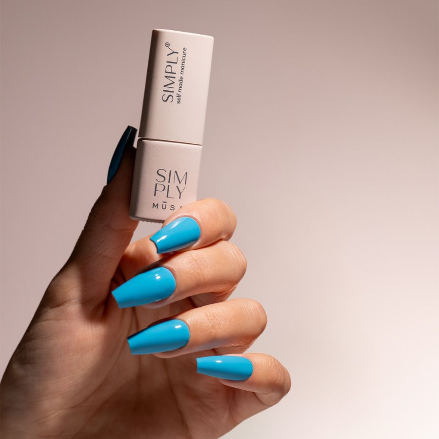 semipermanente simply musa azul claro uñas gel larga duración
