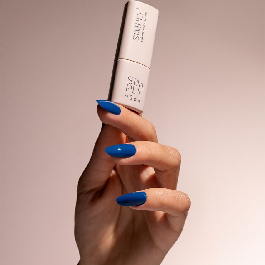 semipermanente simply musa azul real uñas gel larga duración