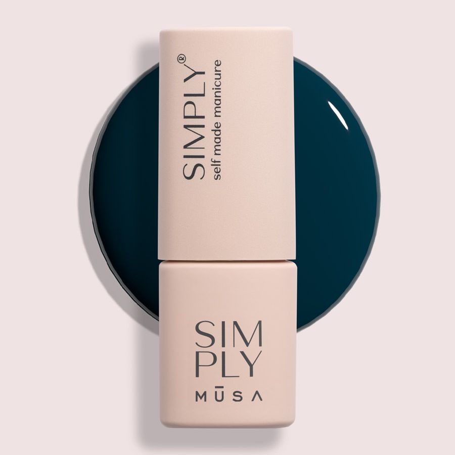 semipermanente simply musa azul verdoso uñas gel larga duración