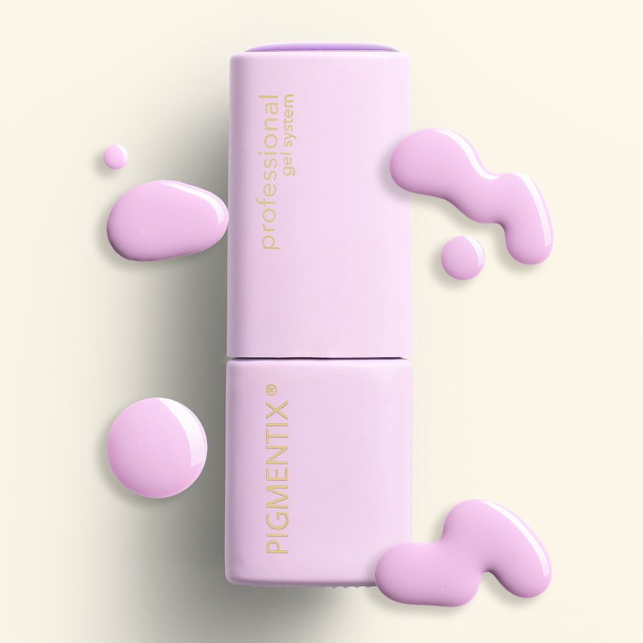 tarro y color de esmalte semipermanente lavanda pigmentix 042