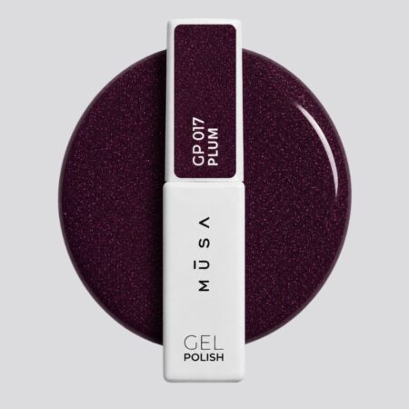 esmalte semipermanente ciruela violeta microglitter 017 plum