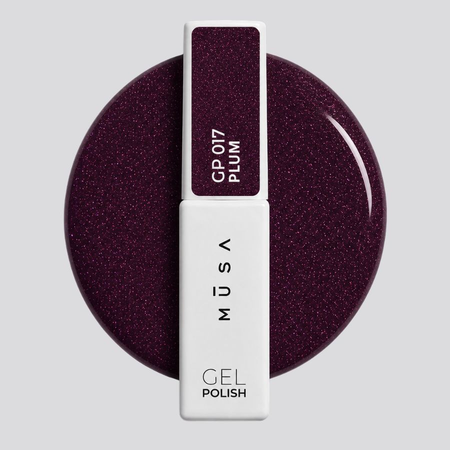 esmalte semipermanente ciruela violeta microglitter 017 plum