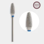 Fresa llama azul 6 mm, carburo de tungsteno grano medio, Musa Nails