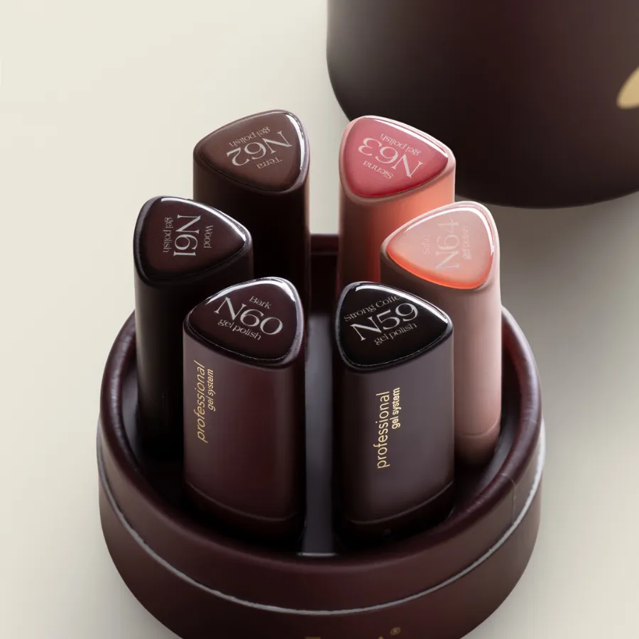 Nueva Colección Tierra Pigmentix®, 6 esmaltes semipermanentes en tonos marrones y nude, Musa Nails