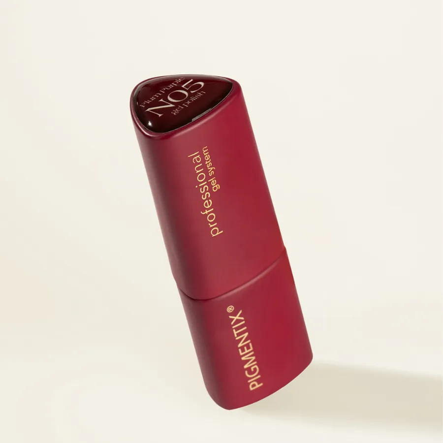 esmalte semipermanente bordeaux Plum Purple N05 acabado mate y brillante